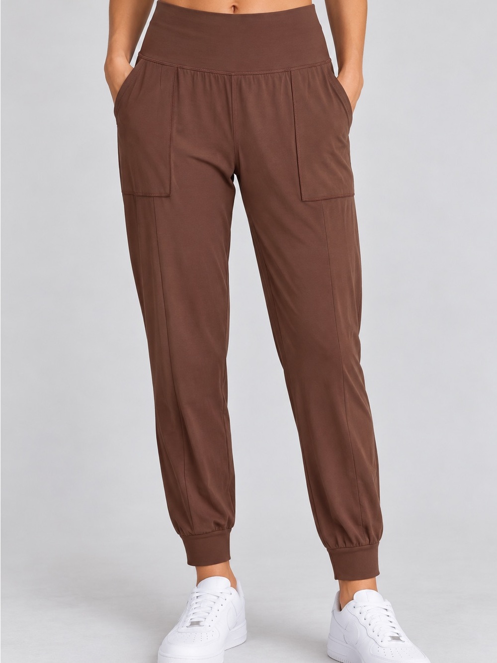 Athleta Womens Brown Modal/Spandex Tall Jogger Pants 28.5" Inseam Pockets